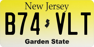 NJ license plate B74VLT