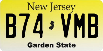 NJ license plate B74VMB