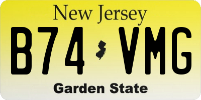 NJ license plate B74VMG