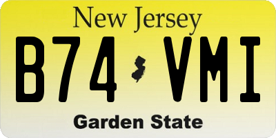 NJ license plate B74VMI