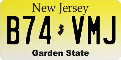 NJ license plate B74VMJ