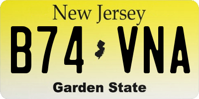 NJ license plate B74VNA