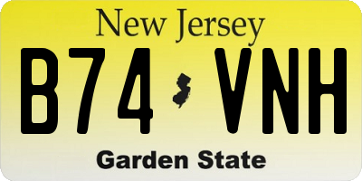 NJ license plate B74VNH