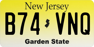 NJ license plate B74VNQ