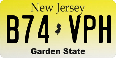 NJ license plate B74VPH