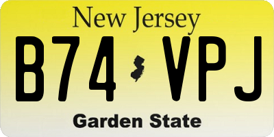 NJ license plate B74VPJ