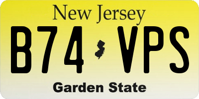 NJ license plate B74VPS