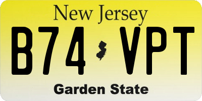 NJ license plate B74VPT