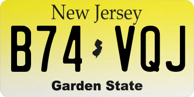 NJ license plate B74VQJ