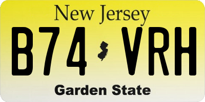 NJ license plate B74VRH