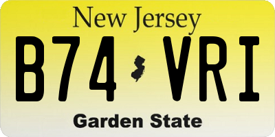 NJ license plate B74VRI
