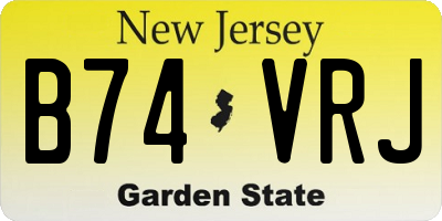 NJ license plate B74VRJ