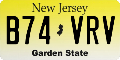 NJ license plate B74VRV