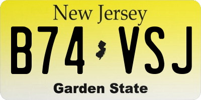NJ license plate B74VSJ
