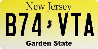 NJ license plate B74VTA