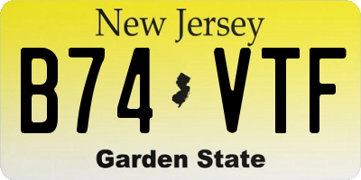 NJ license plate B74VTF
