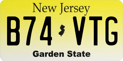NJ license plate B74VTG