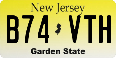 NJ license plate B74VTH