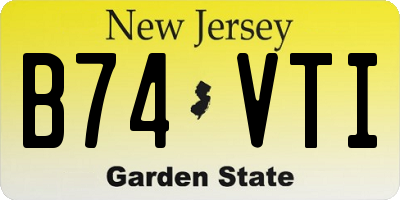 NJ license plate B74VTI