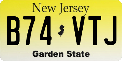 NJ license plate B74VTJ