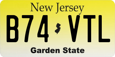 NJ license plate B74VTL