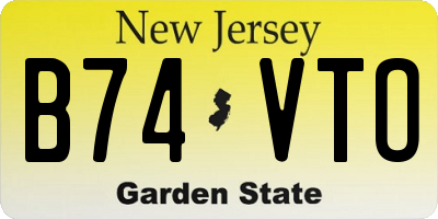 NJ license plate B74VTO