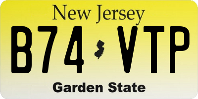 NJ license plate B74VTP
