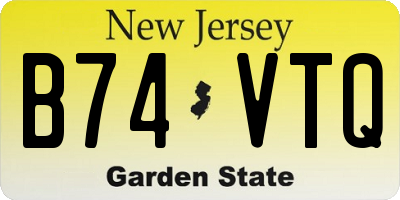 NJ license plate B74VTQ