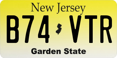 NJ license plate B74VTR