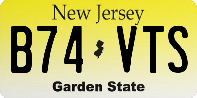 NJ license plate B74VTS