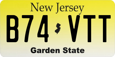 NJ license plate B74VTT