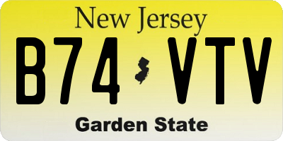 NJ license plate B74VTV