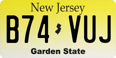NJ license plate B74VUJ