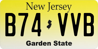 NJ license plate B74VVB