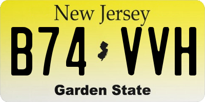 NJ license plate B74VVH