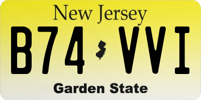 NJ license plate B74VVI