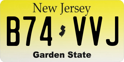 NJ license plate B74VVJ