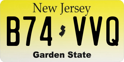 NJ license plate B74VVQ