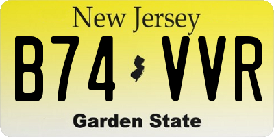 NJ license plate B74VVR
