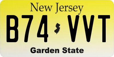 NJ license plate B74VVT