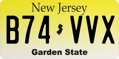 NJ license plate B74VVX