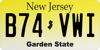 NJ license plate B74VWI