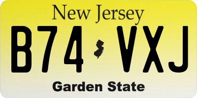 NJ license plate B74VXJ