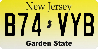 NJ license plate B74VYB