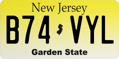 NJ license plate B74VYL
