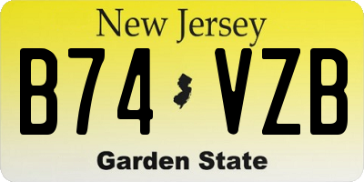 NJ license plate B74VZB