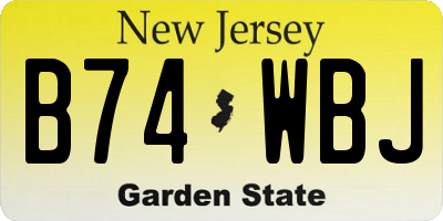 NJ license plate B74WBJ