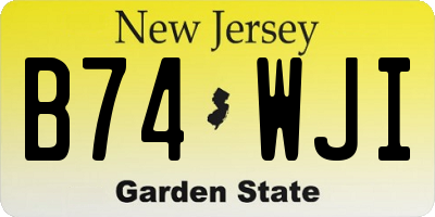 NJ license plate B74WJI