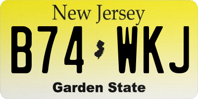 NJ license plate B74WKJ