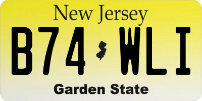 NJ license plate B74WLI